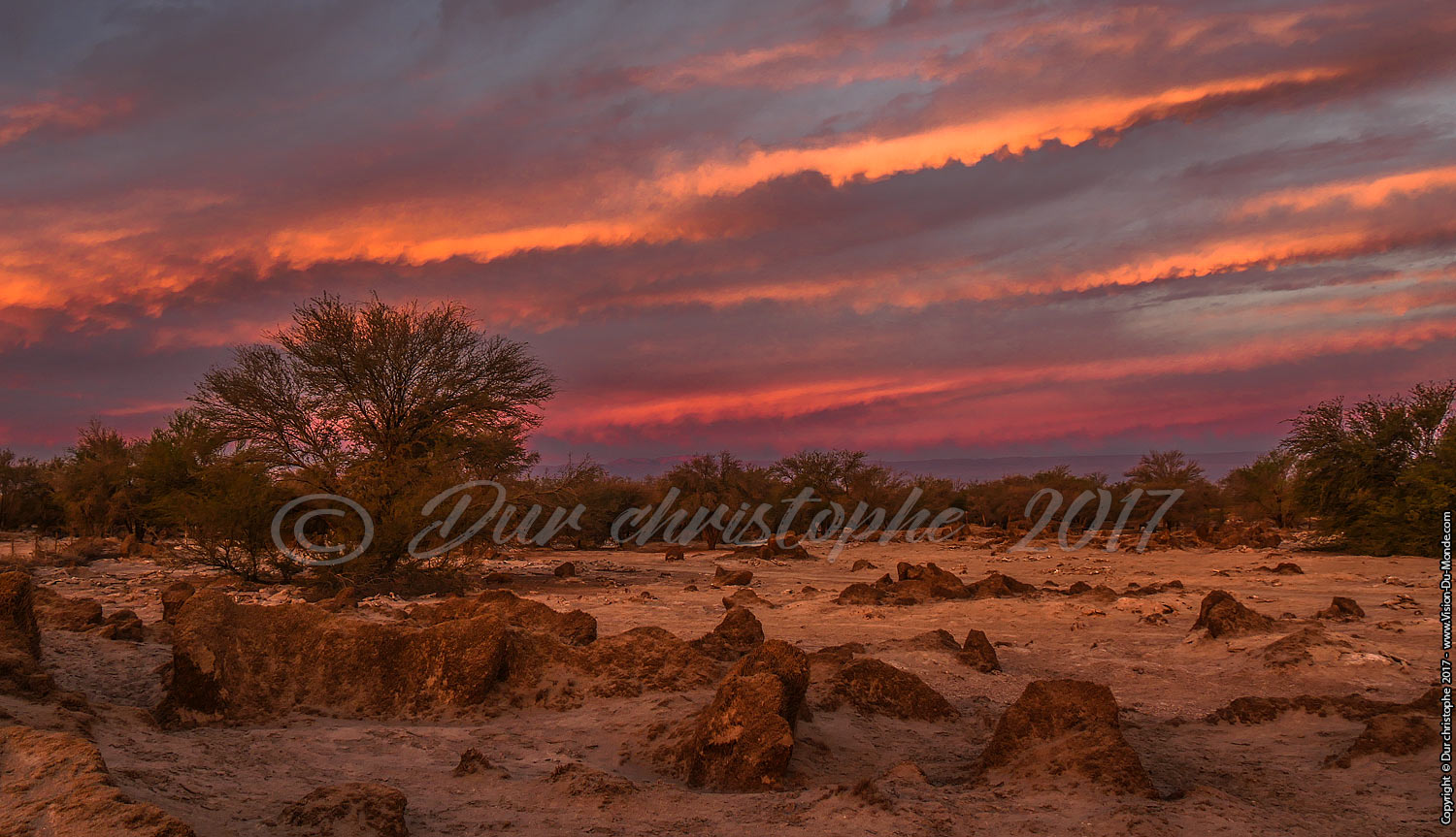 Coucher de soleil - désert d'Atacama