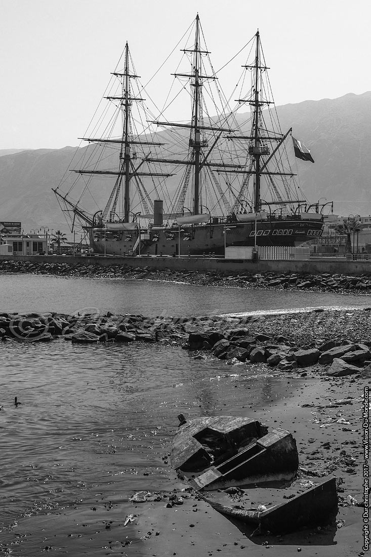 Le fameux bateau Esmeralda (reproduction) - Iquique