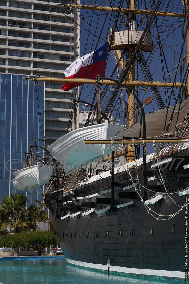 Le fameux bateau Esmeralda (reproduction) - Iquique