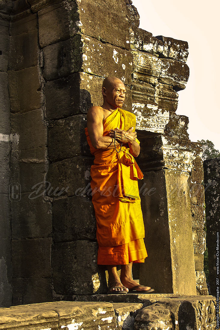 Bonze - Le temple Bayon - Siem Reap - 2007