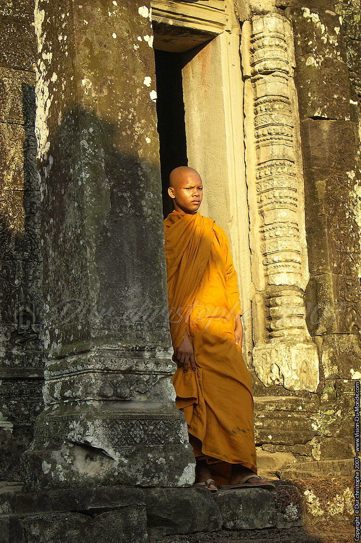 Bonze - Le temple Bayon - Siem Reap - 2007