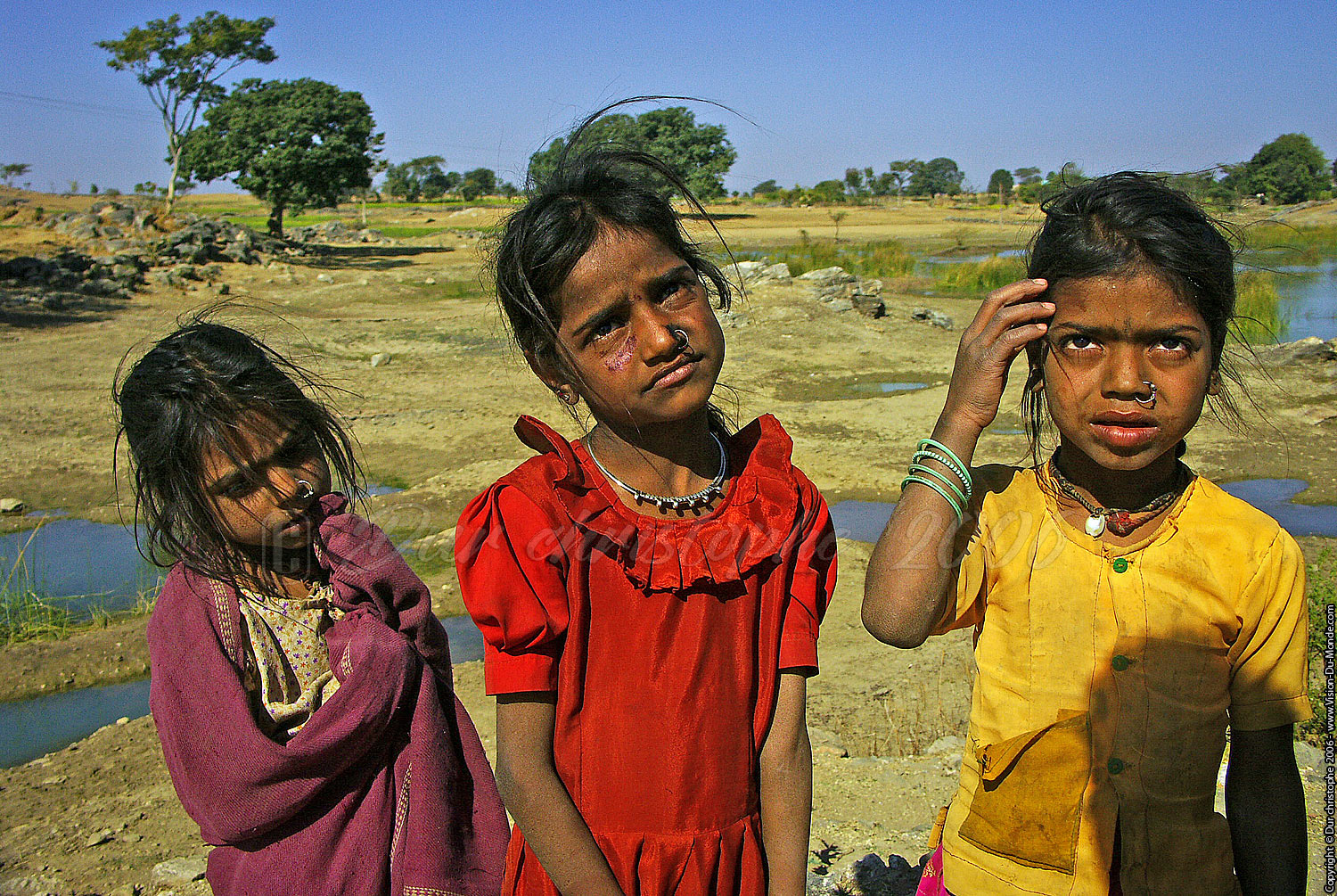 Les petites filles qui mendient  - Route pour Ranakpur - 2006