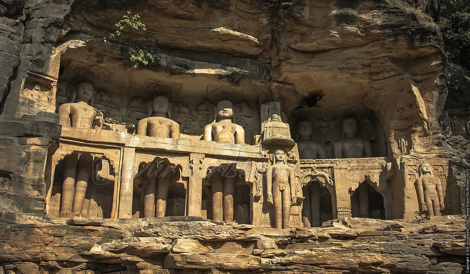 Falaises sculptée  - Gwalior - 2006