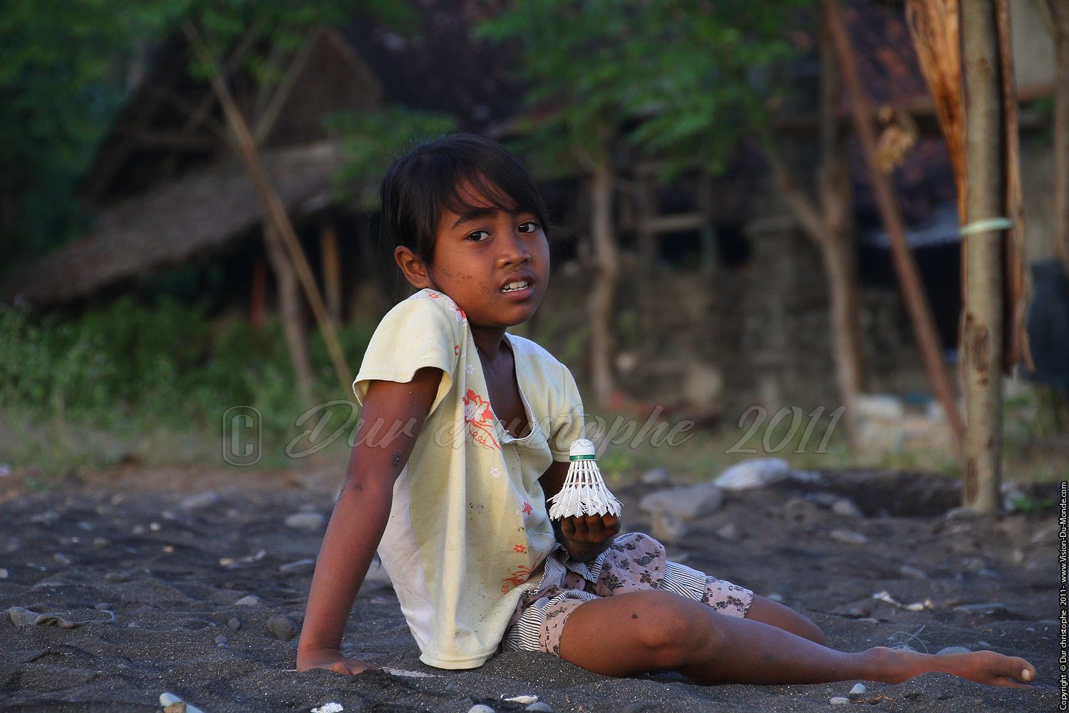 La petite joueuse de Badminton - Amed - BALI 2011