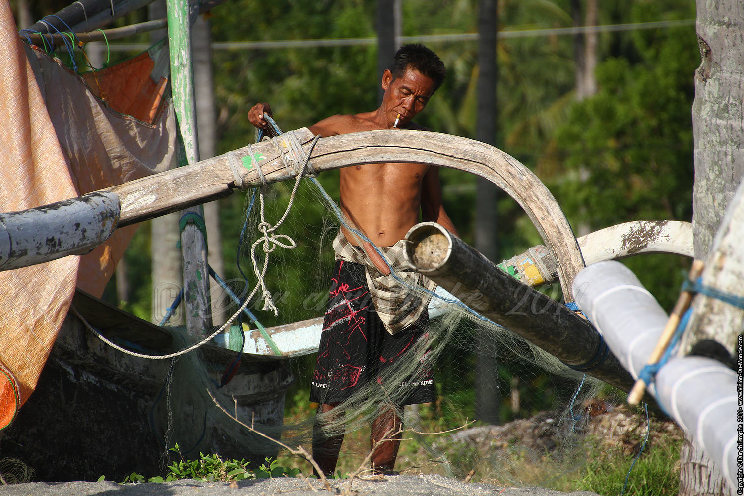 le pêcheur au filet - LOMBOK 2011