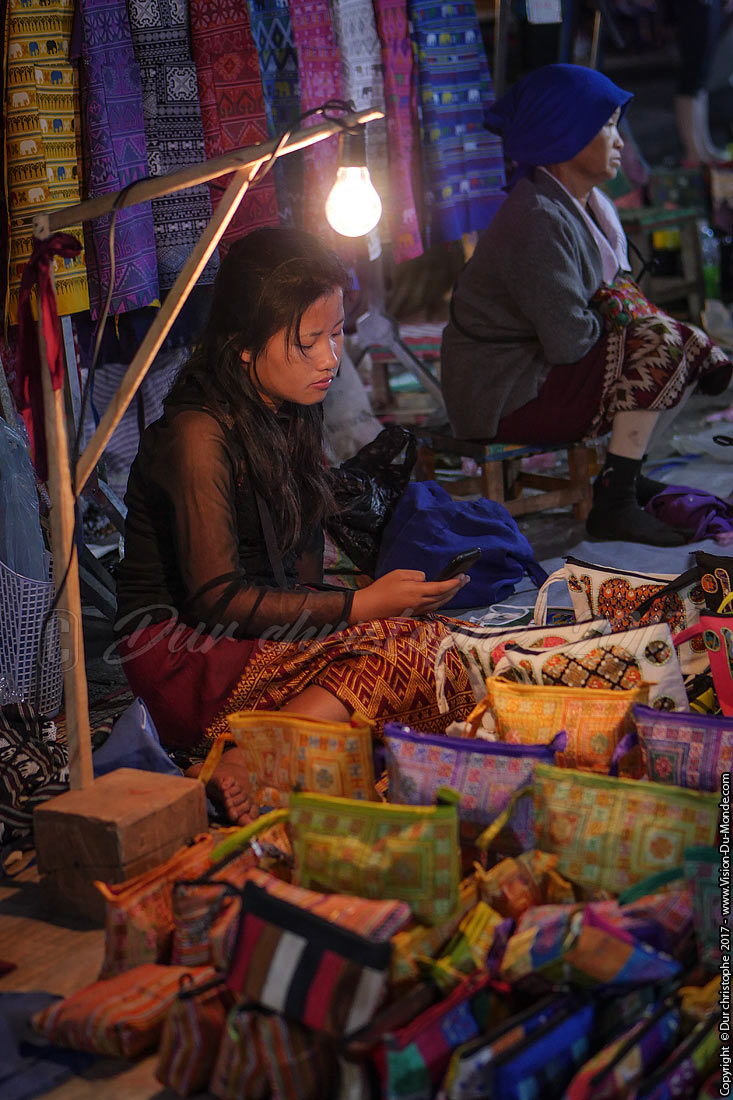 Marché de nuit -  Luang Prabang   - Laos 2017