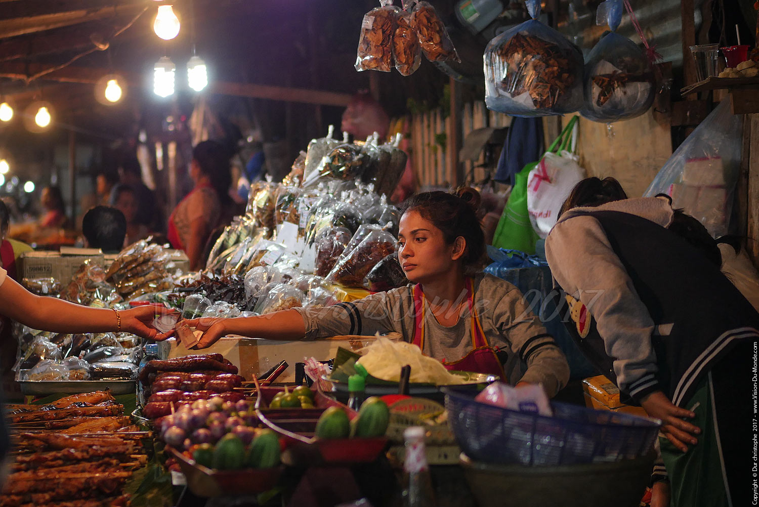 Marché de nuit -  Luang Prabang   - Laos 2017