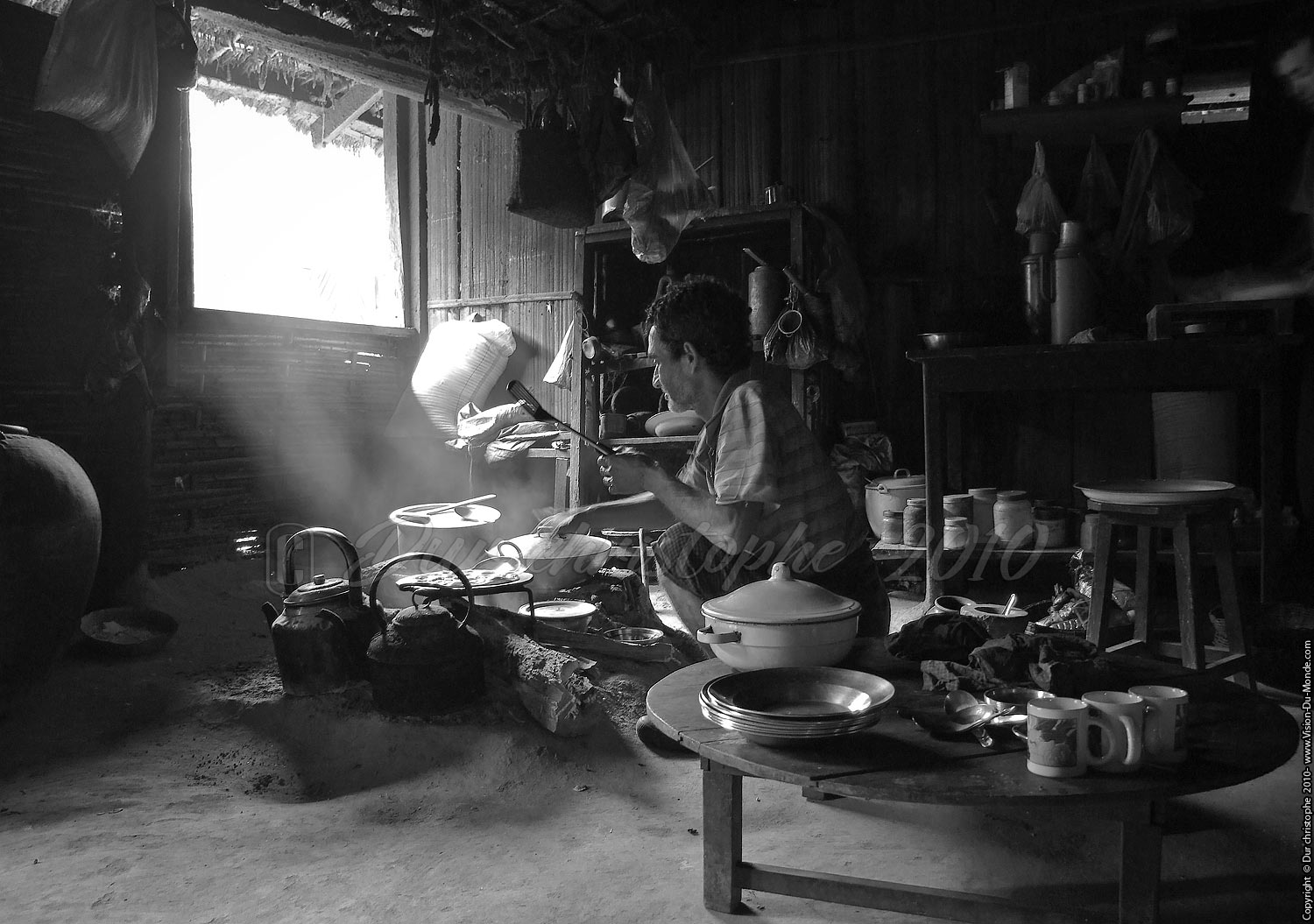 la préparation culinaire - Environs de Kalaw 2010