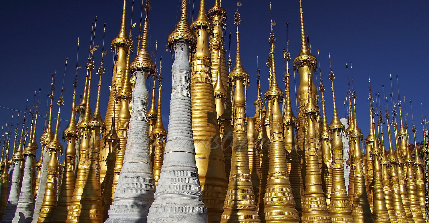 Les Zedi d'or - Paya Shwe Inn Thein - Lac Inle 2010