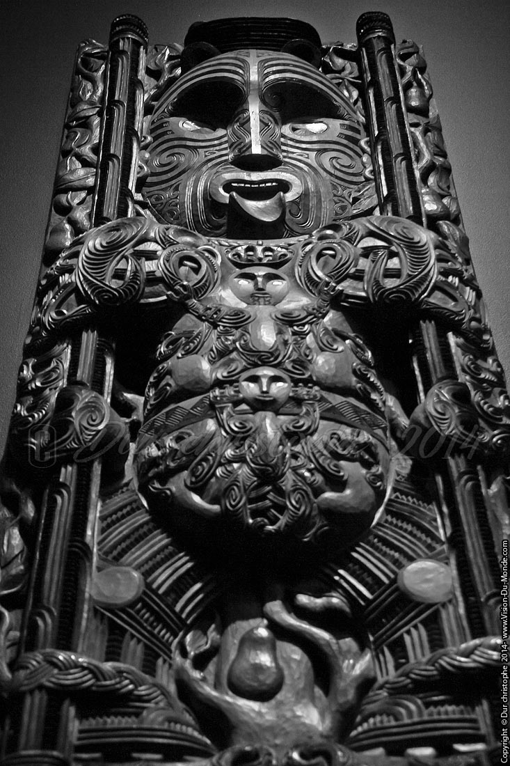 Totem Maori - Musée Te Papa - Wellington - 2014