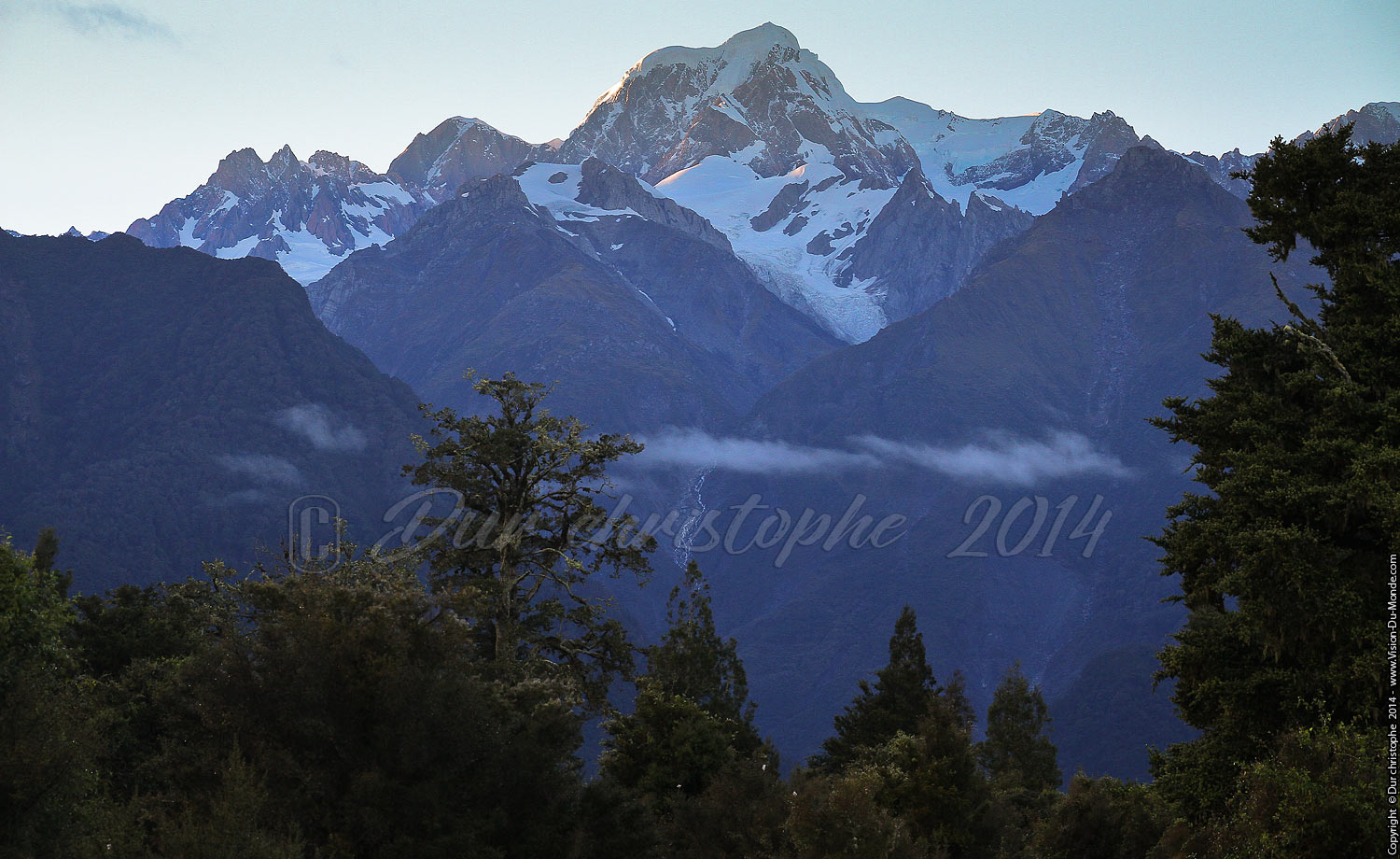 Le mont enneigé - Fox Glacier - 2014