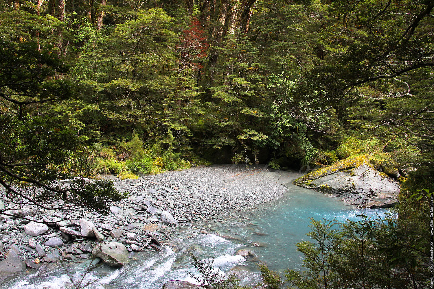 La rivière bleue - Mount  Aspiring Park - 2014